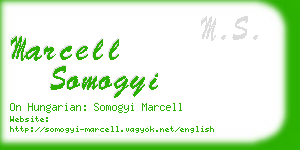 marcell somogyi business card